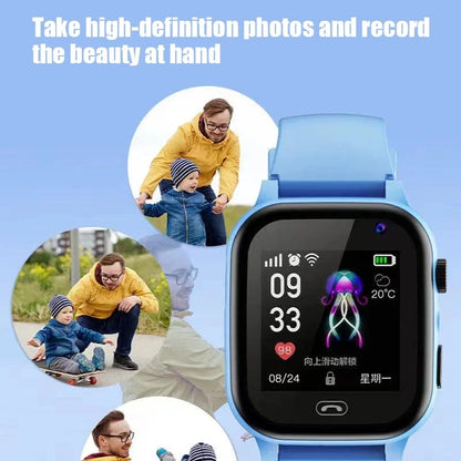 Kids 4G Smart Watch SOS GPS Location Voice Call Sim Card Child Smart Watch Camera Waterproof Watch For Boys Girl Present