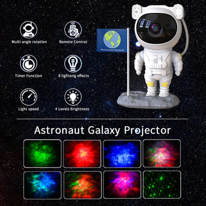 Kids Star Projector Night Light with Remote Control 360°Adjustable Design Astronaut Nebula Galaxy Lighting for Children Adults