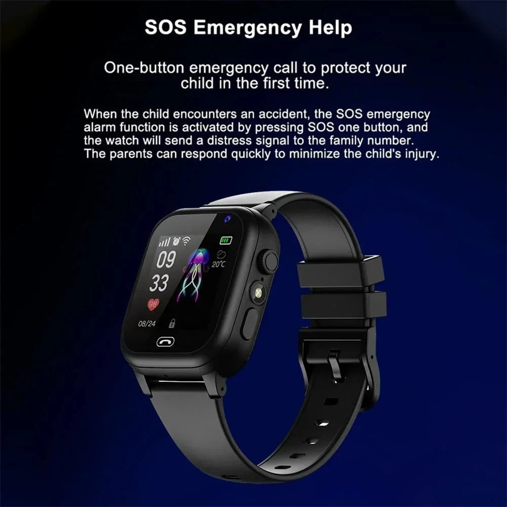 Kids 4G Smart Watch SOS GPS Location Voice Call Sim Card Child Smart Watch Camera Waterproof Watch For Boys Girl Present