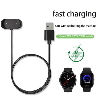 60cm Smart Watch Dock Charger Adapter USB Charging Cable Cord Magnetic For Huami Amazfit Bip U/GTR2/GTR 2e/GTS2/Pop pro/Zepp E