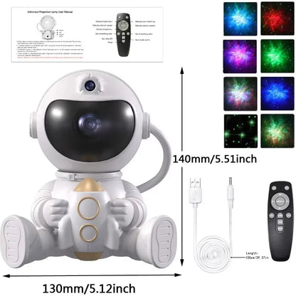 Star Galaxies Projector Night Light Astronaut Rocket LED Starry Sky Porjectors Lamp For Decoration Bedroom Room Decor Kids Gift