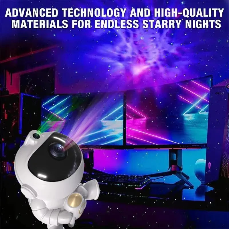 Star Galaxies Projector Night Light Astronaut Rocket LED Starry Sky Porjectors Lamp For Decoration Bedroom Room Decor Kids Gift