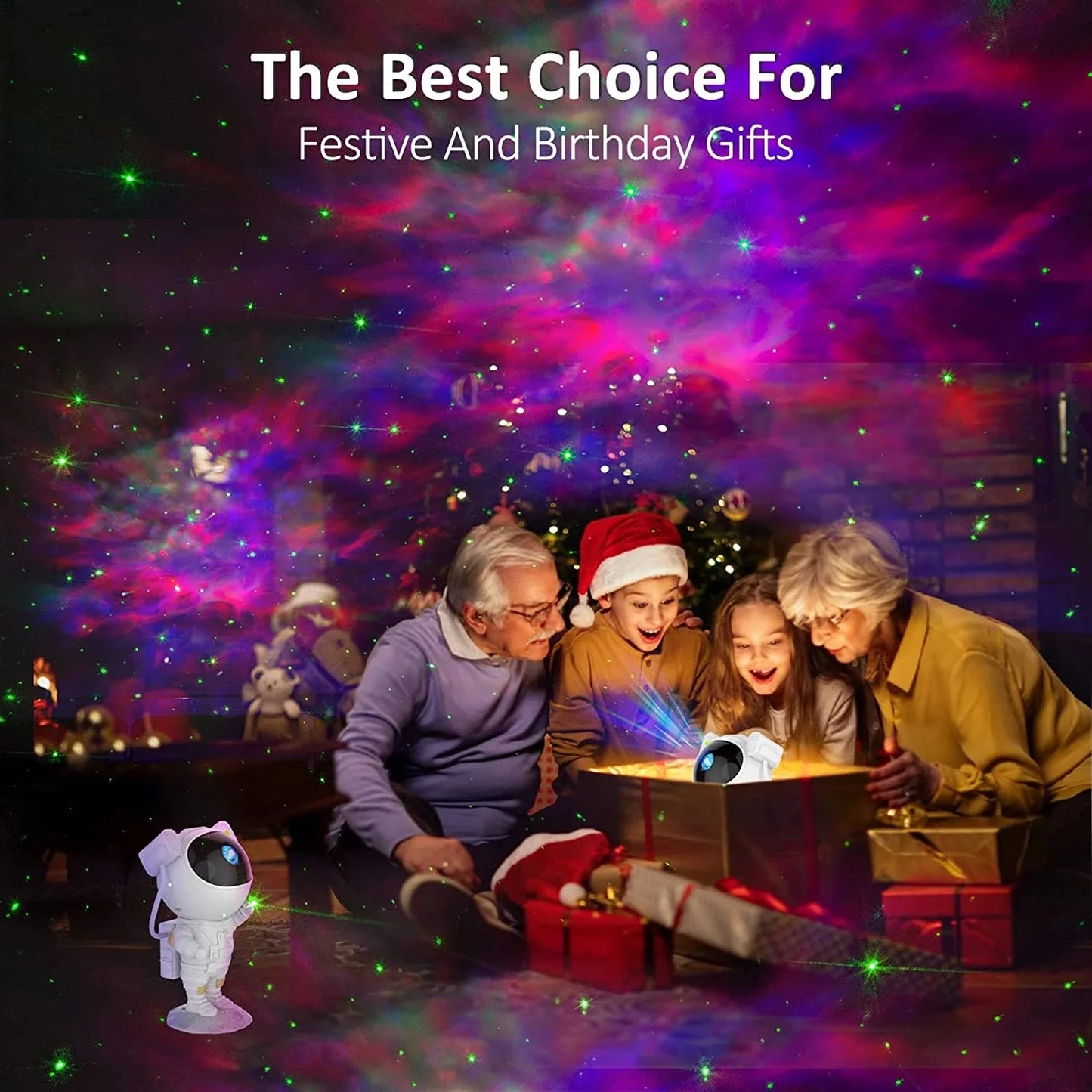 Kids Star Projector Night Light with Remote Control 360°Adjustable Design Astronaut Nebula Galaxy Lighting for Children Adults