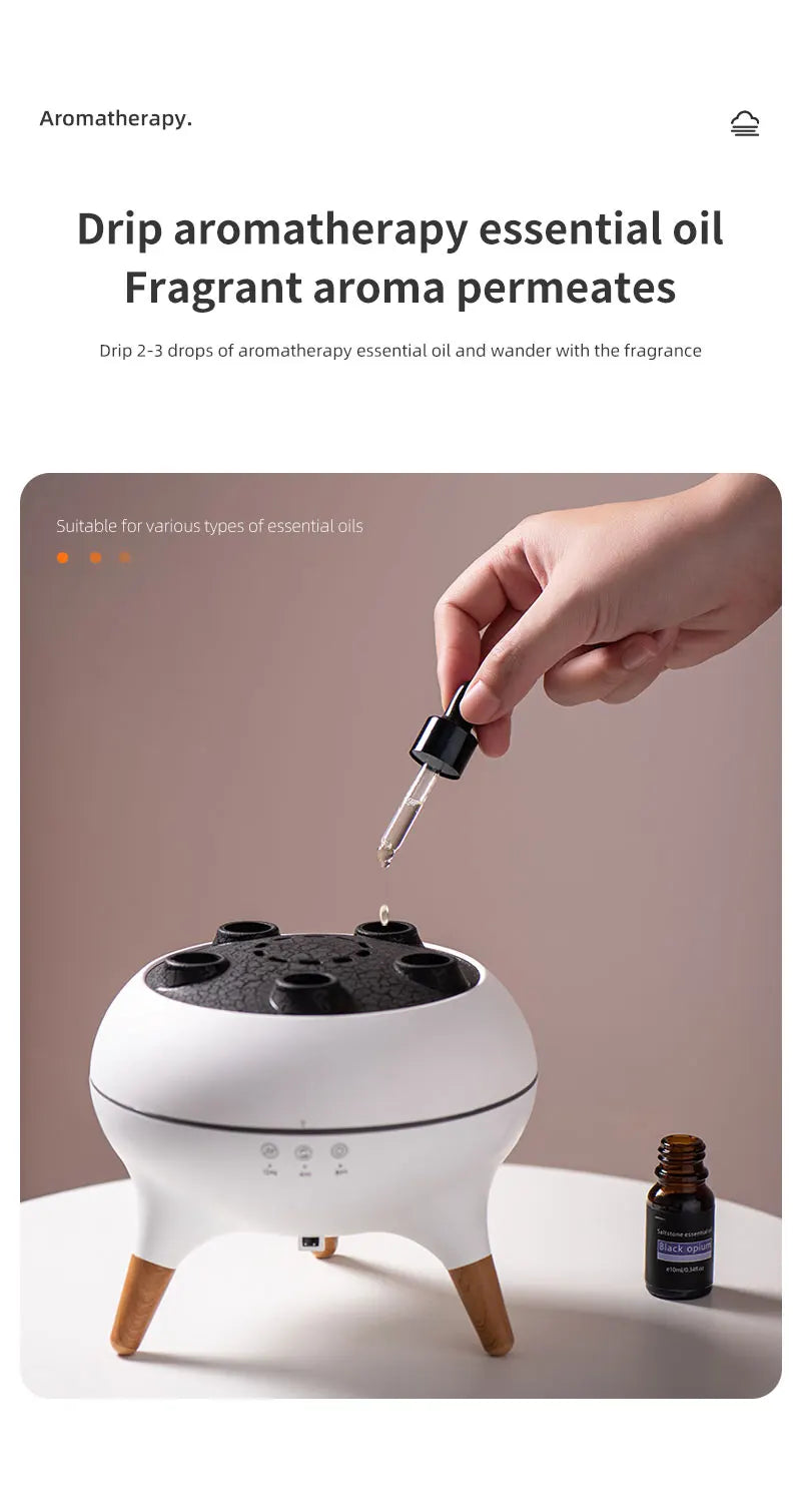 Dynamic Multi Spray Incense Humidifier Desktop Flame Humidifier Home Fog Quantity Colorful Light Remote Control