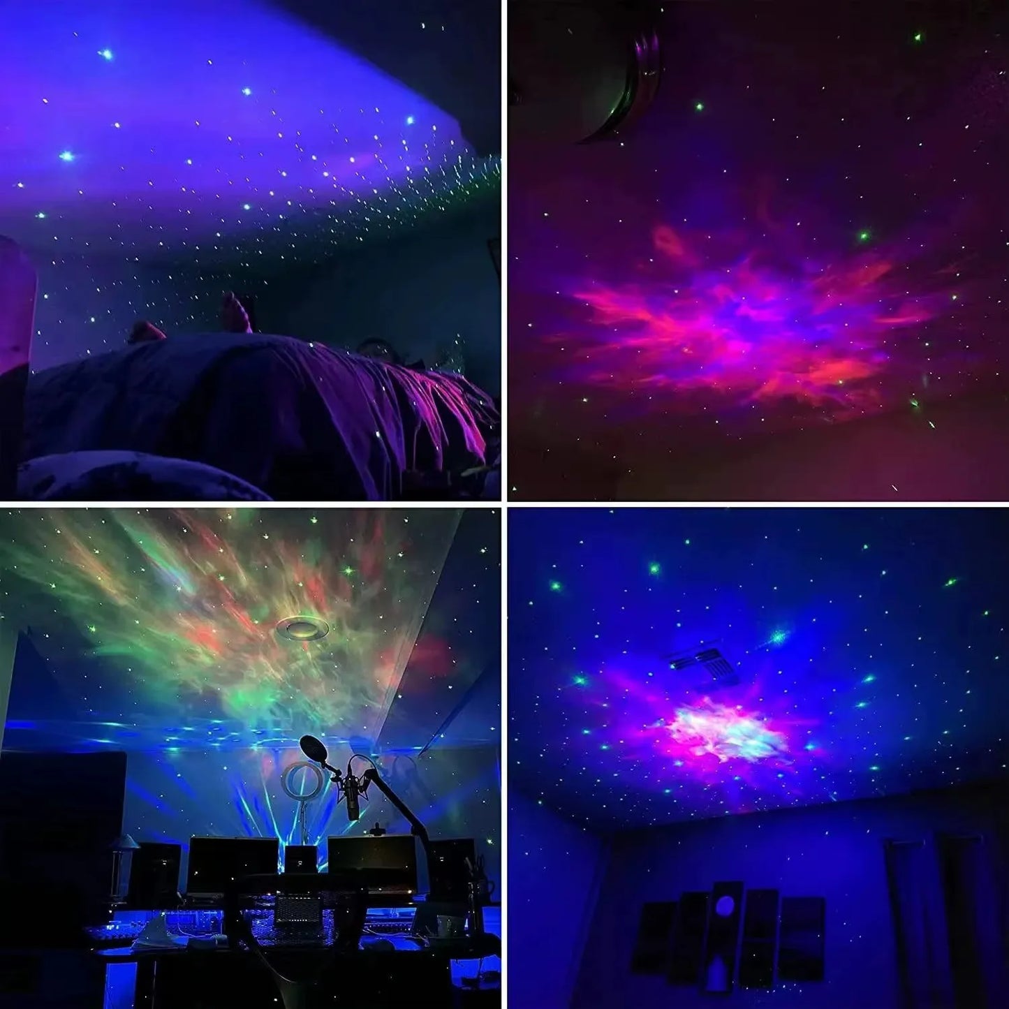 Star Galaxies Projector Night Light Astronaut Rocket LED Starry Sky Porjectors Lamp For Decoration Bedroom Room Decor Kids Gift