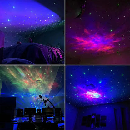 Star Galaxies Projector Night Light Astronaut Rocket LED Starry Sky Porjectors Lamp For Decoration Bedroom Room Decor Kids Gift