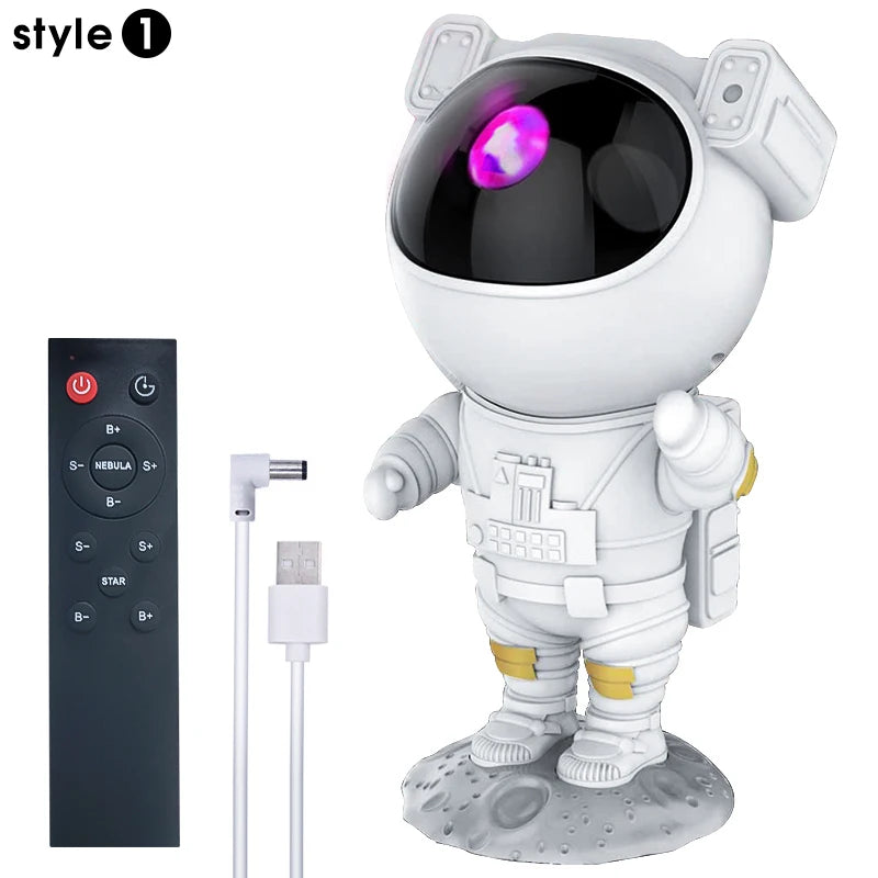 Kids Star Projector Night Light with Remote Control 360°Adjustable Design Astronaut Nebula Galaxy Lighting for Children Adults