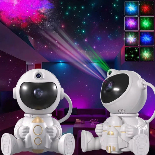 Star Galaxies Projector Night Light Astronaut Rocket LED Starry Sky Porjectors Lamp For Decoration Bedroom Room Decor Kids Gift