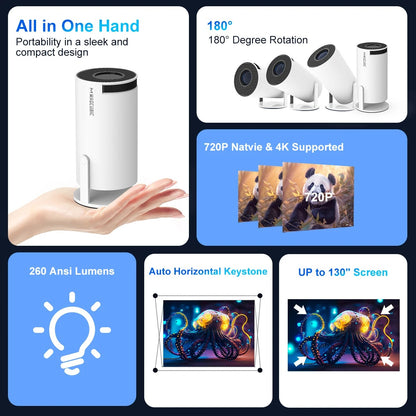 ✨ New Magcubic HY300 PRO 4K Android 11 Projector | Dual WiFi 6 | 260 ANSI | BT 5.0 | Home & Outdoor Cinema Experience! 🎥